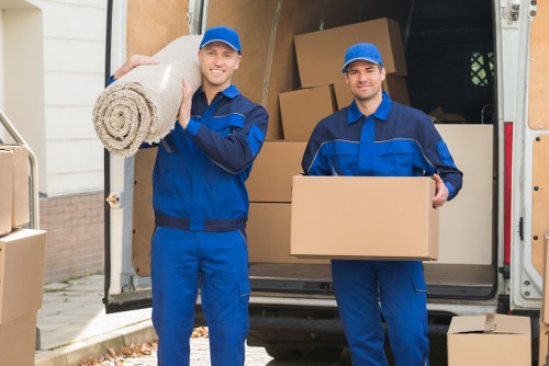 Professional moving team completing a secure and careful delivery