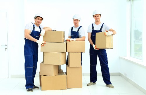 Organised packing boxes ready for transport in Crystal Palace