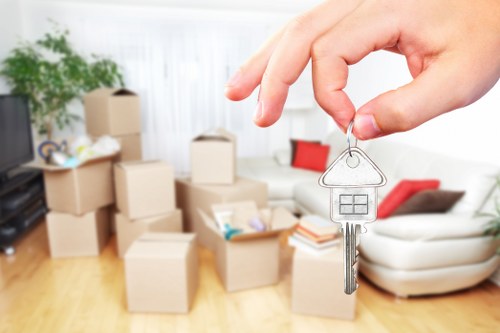 Packing and loading household items during a Crystal Palace move