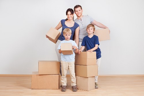 Packing and handling office furniture for a local commercial move