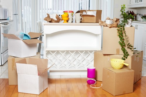 Commercial removals team handling workplace items in South London