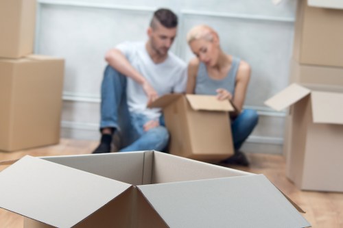 Local removal team handling boxes and furniture in Crystal Palace