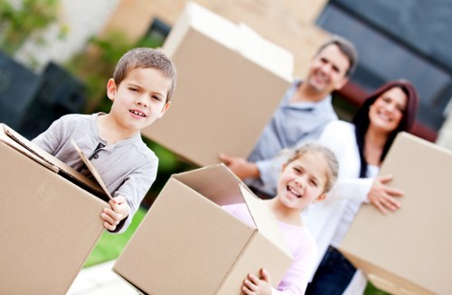 Man and van service loading moving boxes in Crystal Palace