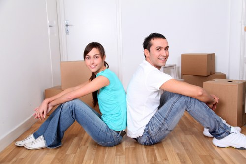 Removal van loaded for a student move near Crystal Palace