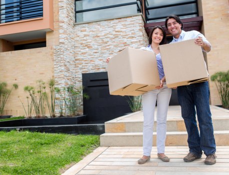 Loading furniture safely into a van during a UK removal service