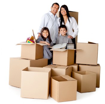 Packing desks and office equipment for a local commercial move